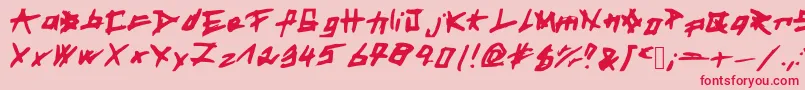 EyesSeeSouls2 Font – Red Fonts on Pink Background