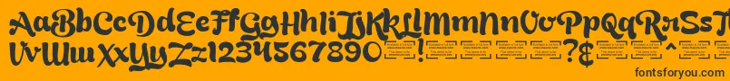 BreadyRegularDemo Font – Black Fonts on Orange Background