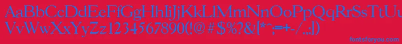 GascogneserialLightRegular Font – Blue Fonts on Red Background