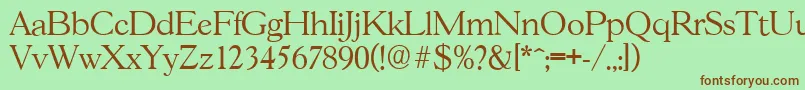 GascogneserialLightRegular Font – Brown Fonts on Green Background