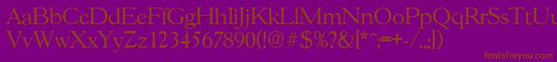 GascogneserialLightRegular-fontti – ruskeat fontit violetilla taustalla