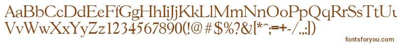 Шрифт GascogneserialLightRegular – коричневые шрифты на белом фоне