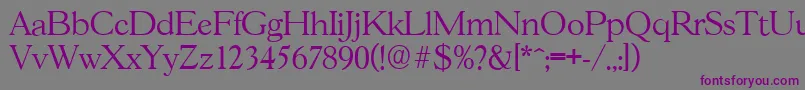GascogneserialLightRegular Font – Purple Fonts on Gray Background