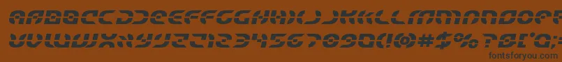 Starfighterboldsemital Font – Black Fonts on Brown Background