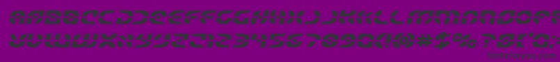 Czcionka Starfighterboldsemital – czarne czcionki na fioletowym tle