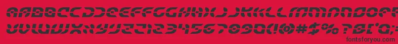 Starfighterboldsemital Font – Black Fonts on Red Background