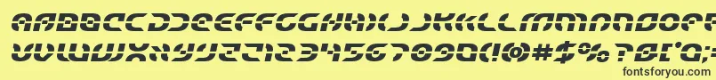 Starfighterboldsemital Font – Black Fonts on Yellow Background