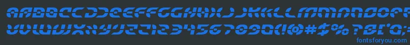 Starfighterboldsemital Font – Blue Fonts on Black Background