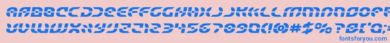 Starfighterboldsemital Font – Blue Fonts on Pink Background