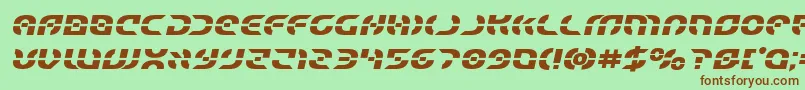 Starfighterboldsemital Font – Brown Fonts on Green Background