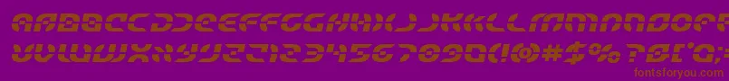 Starfighterboldsemital Font – Brown Fonts on Purple Background