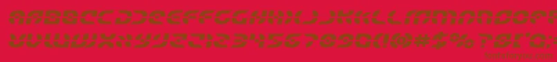 Starfighterboldsemital Font – Brown Fonts on Red Background