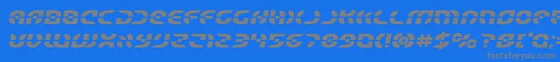 Starfighterboldsemital Font – Gray Fonts on Blue Background