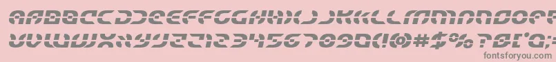 Starfighterboldsemital Font – Gray Fonts on Pink Background