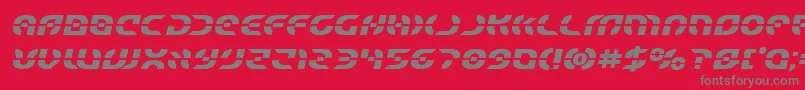 Starfighterboldsemital Font – Gray Fonts on Red Background