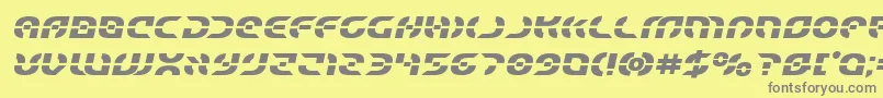 Starfighterboldsemital Font – Gray Fonts on Yellow Background