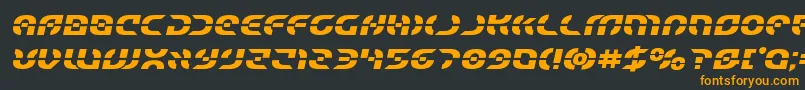 Starfighterboldsemital Font – Orange Fonts on Black Background