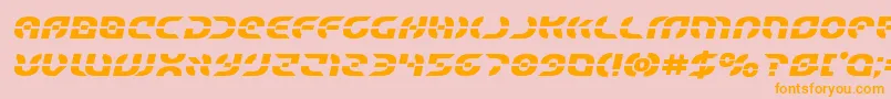 Starfighterboldsemital Font – Orange Fonts on Pink Background