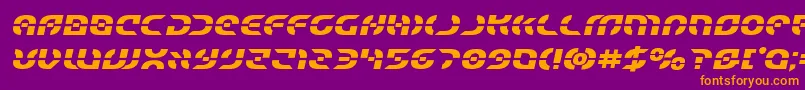 Starfighterboldsemital Font – Orange Fonts on Purple Background