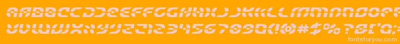 Starfighterboldsemital Font – Pink Fonts on Orange Background
