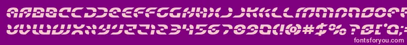 Starfighterboldsemital Font – Pink Fonts on Purple Background