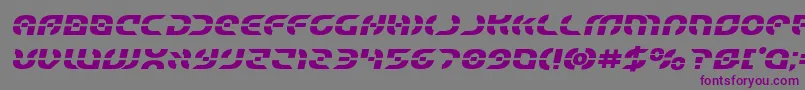 Starfighterboldsemital Font – Purple Fonts on Gray Background