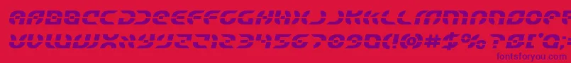 Starfighterboldsemital Font – Purple Fonts on Red Background