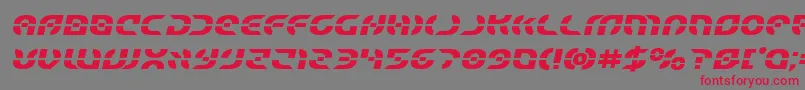 Starfighterboldsemital Font – Red Fonts on Gray Background