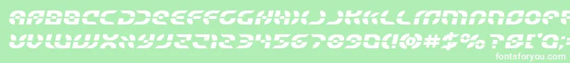 Starfighterboldsemital Font – White Fonts on Green Background