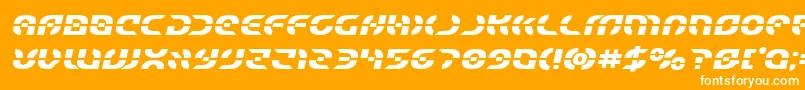 Starfighterboldsemital Font – White Fonts on Orange Background