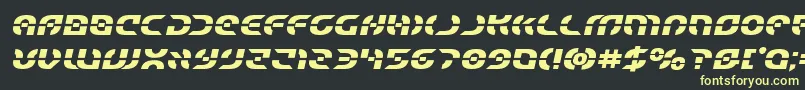 Starfighterboldsemital Font – Yellow Fonts on Black Background