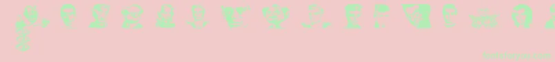 AndersonDings3V2 Font – Green Fonts on Pink Background