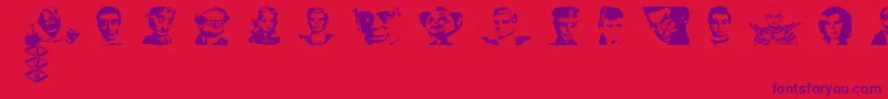 AndersonDings3V2 Font – Purple Fonts on Red Background
