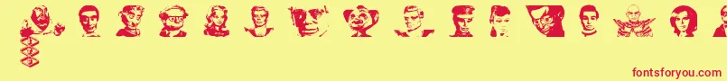 Więcej informacji o czcionce AndersonDings3V2 Czcionka AndersonDings3V2 – czerwone czcionki na żółtym tle