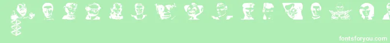 フォントAndersonDings3V2 – 緑の背景に白い文字