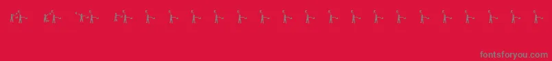フォントSema4 – 赤い背景に灰色の文字