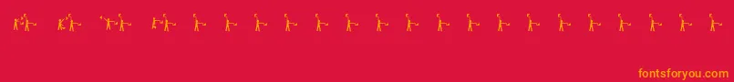 Sema4 Font – Orange Fonts on Red Background