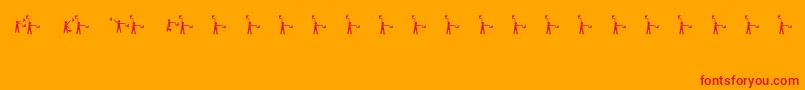 Sema4 Font – Red Fonts on Orange Background