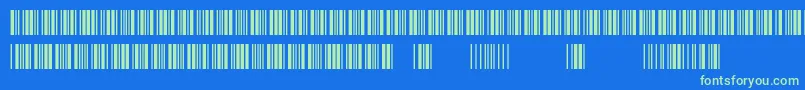 3of9New Font – Green Fonts on Blue Background