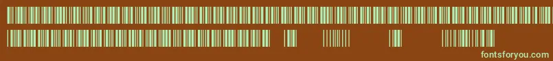 3of9New Font – Green Fonts on Brown Background