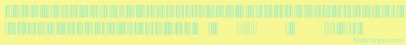 3of9New Font – Green Fonts on Yellow Background