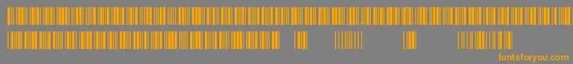 3of9New Font – Orange Fonts on Gray Background