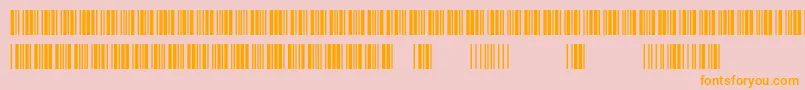 3of9New Font – Orange Fonts on Pink Background