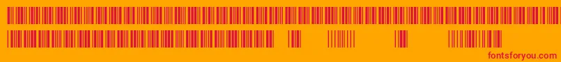 3of9New Font – Red Fonts on Orange Background