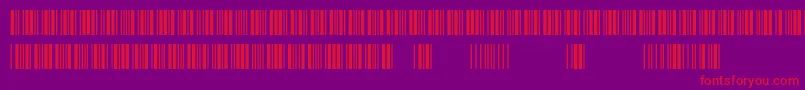 3of9New Font – Red Fonts on Purple Background