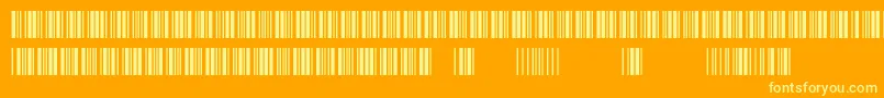 3of9New Font – Yellow Fonts on Orange Background