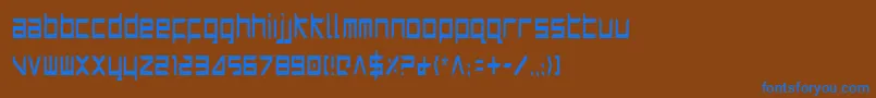 Шрифт HarrierCondensed – синие шрифты на коричневом фоне