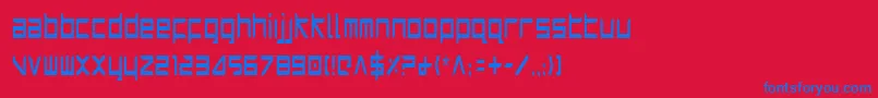 HarrierCondensed Font – Blue Fonts on Red Background