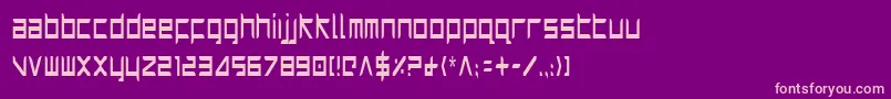 フォントHarrierCondensed – 紫の背景にピンクのフォント