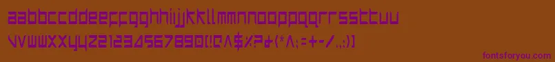 Fonte HarrierCondensed – fontes roxas em um fundo marrom